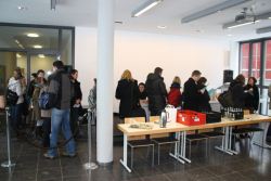 Großer Andrang heute im Wahllokal Bibliothek
