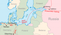 Verlauf der Ostseepipeline - (c) Samuel Bailey
